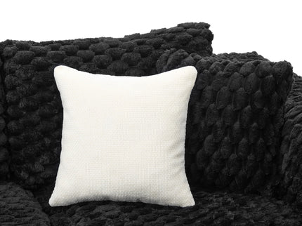 Modular Sectional Sofa, Boneless Couch With 2 Movable Ottomans