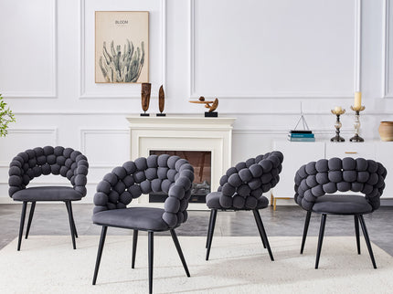 Puffy Bubble, Ball Chain Chairs For Dining Room (Set of 2)