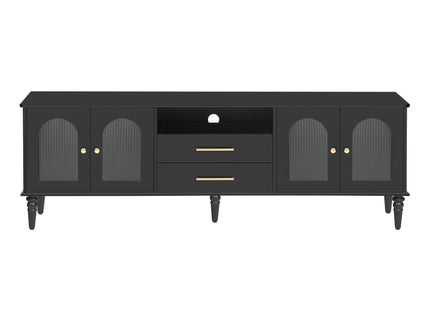 TV Stand For TVs Up To 75", Entertainment Center Media Console For Living Room - Black