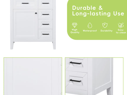 Modern Bathroom Vanity With Sink Combo, 3 Drawers