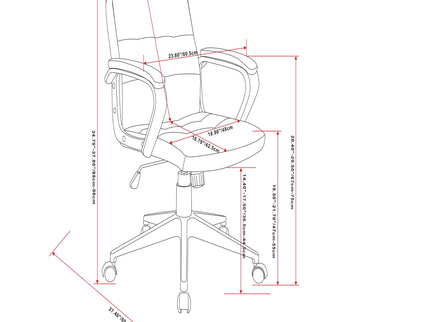 Brewer - Swivel Office Chair - Distressed Blue