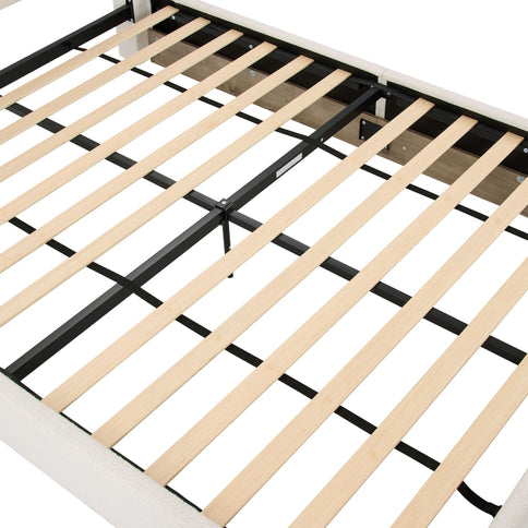 Linton - Upholstered Platform Bed With Curved Headboard