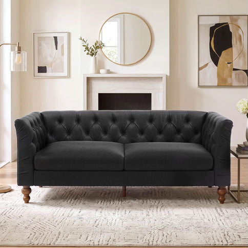 Chesterfield Sofa With Flared Arms For Living Room