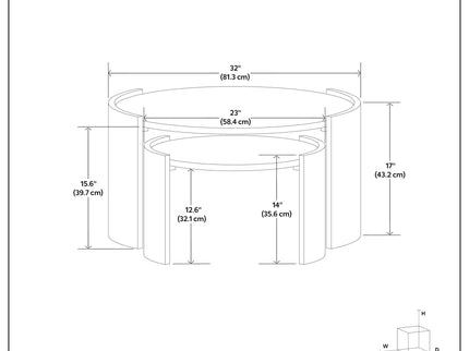 Robin - 2 Piece Nesting Table - Gray