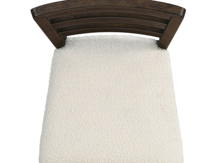 Upholstered Dining Chair With Ladder Back Design (Set of 2)