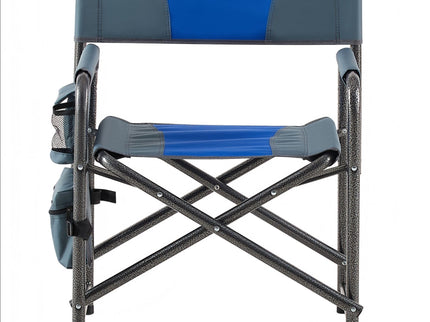 Padded Folding Outdoor Chair With Storage Pockets, Lightweight Oversized Directors Chair For Indoor, Outdoor Camping, Picnics And Fishing