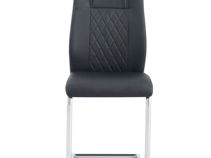 Modern Dining Chairs With Padded Seat, Metal Legs