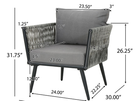 Oceanus - Chat Set Chair - Gray