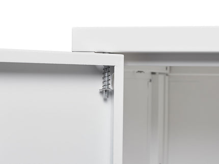 Metal Storage Cabinet With Locking Doors And Adjustable Shelf, Folding Filing Storage Cabinet, Folding Storage Locker Cabinet For Home Office, School, Garage