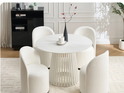 360 Degree Swivel Armless Dining Barrel Chair