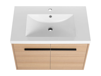 Bathroom Vanity Set With Resin Countertop Sink, 2 Doors