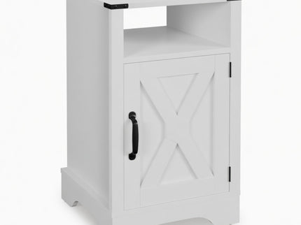 Farmhouse Nightstand, Charging Station & Storage
