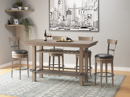 Bar Height Storage Table With Construction - Brown