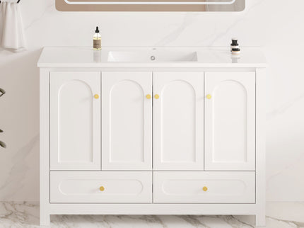 Bathroom Vanity With Sink Combo, 4 Soft Close Doors And 2 Drawers