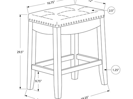 Comfortable Bar Stool, Bar Height, Saddle Seat, Transitional (Set of 2)