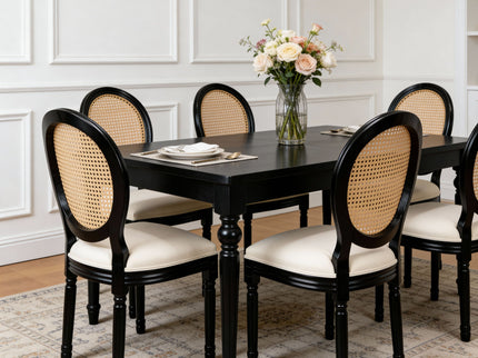 French Country Dining Chairs With Round Back (Set of 2)