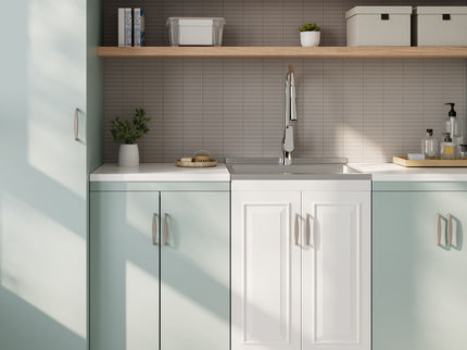 Darwin - Deluxe Laundry Cabinet With Pull-Out Faucet And Stainless Steel Sink