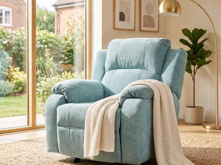 Upholstered Manual Recliner Chair With 3 Adjustable Backrest Positions