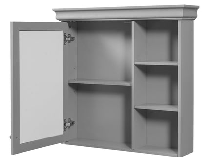 Wall Mounted Bathroom Medicine Cabinet With Mirror And Adjustable Storage With Soft Close Hinges