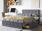 Dark Gray / Queen / 4 Drawers