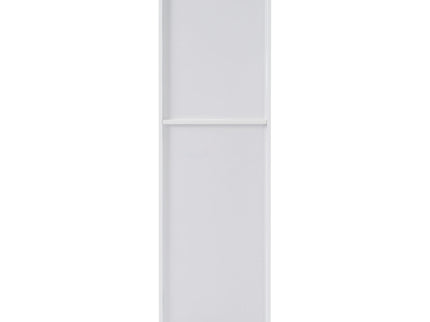 Tall Bathroom Storage Cabinet With Glass Doors, Free-Standing, Two Drawers, And Adjustable Shelves, Board, Painted Perfect For Displaying Your Favorite Items