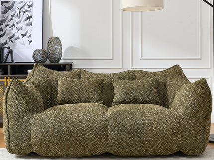 Comfortable Dual Beanbag Chair With High Resilience Foam Core For 2 People