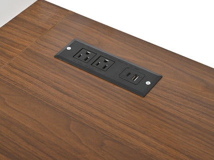 Farmhouse Computer Desk With Hutch