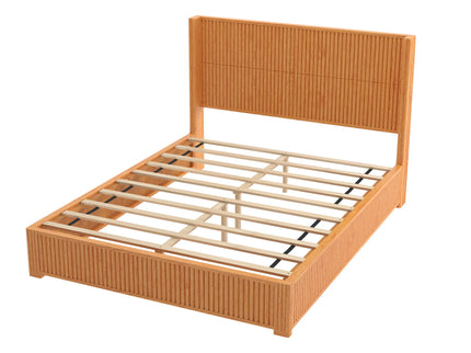 Platform Bed Frame With Headboard, Floor Standing Design