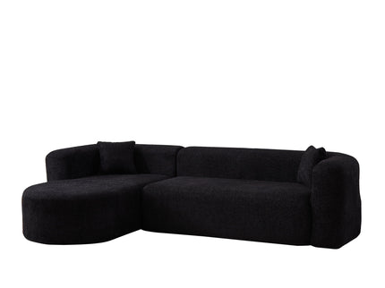 L - Shape Boneless Cloud Couch With 2 Throw Pillows For Living Room