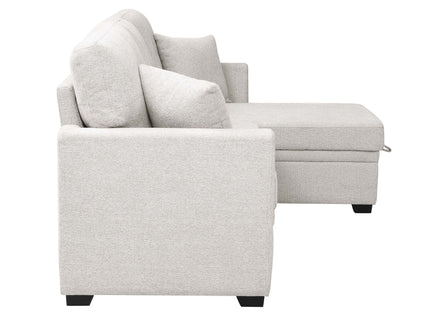 Upholstered Sectional With Pull Out Bed And Chaise Storage