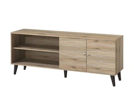 Amidon - TV Stand, With 2 Storage Shelves And 1 Cabinet