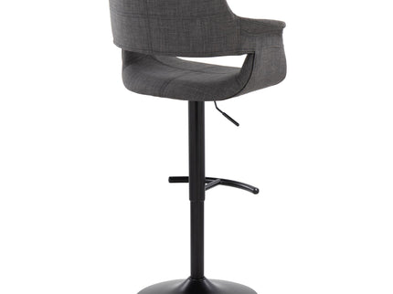 Vintage Flair - Mid Century Modern Adjustable Barstool With Swivel & Rounded T Footrest (Set of 2)