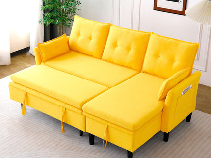 L-Shaped Reversible Chaise Sectional Sofa With Storage