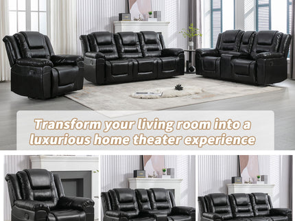 360° Swivel And Rocking Home Theater Recliner Manual Recliner Chair With Wide Armrest For Living Room