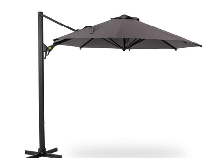 Round Cantilever Patio Umbrella With 360 Rotation & Infinite Tilt Adjustment