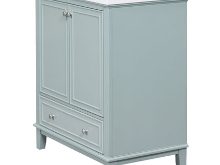 Modern Bathroom Vanity With Sink Combo, Multi Functional Cabinet With Doors And Drawer