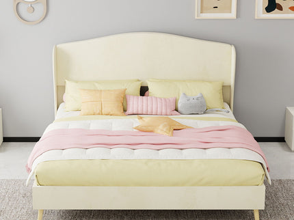 Upholstered Bed, Tufted Headboard, Comfortable Sleep