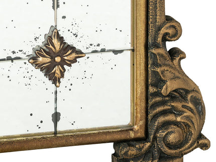 Antique Arched Mirror With Metal Frame, Full Length Mirror For Living Room Bathroom Entryway - Gold