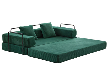Floor Couch, Convertible Floor Sofa Bed With Pillow Back Support Armrest