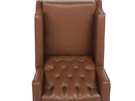 Moss - Upholstered Rocking Recliner With Diamond Tufting And Wingback - Light Brown