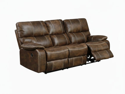 Reclining Sofa With USB Charging, Pocket Coil Seating, And Hidden Storage - Brown