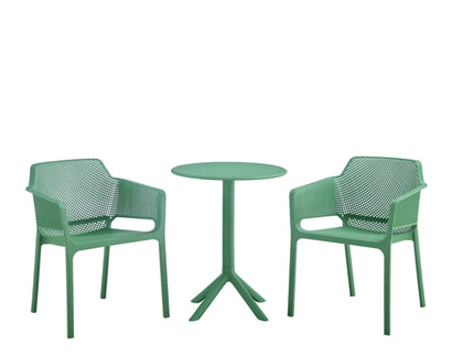 3 Piece Plastic Arm Chair Bistro Grs Premium Ocean Plastic