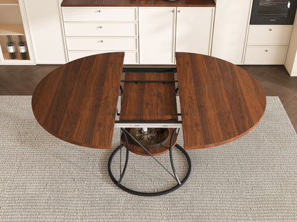 Round Extendable Dining Table Set With Chairs