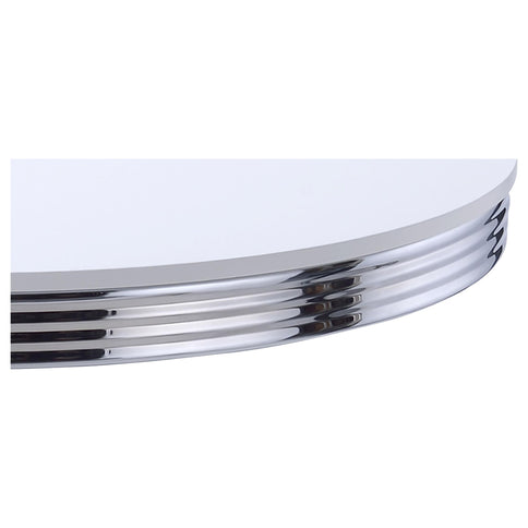 Retro Round Dining Table - White