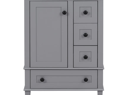 Bathroom Vanity With Integrated Basin, Soft Close Drawers, Door Mounted Double Layer Shelf