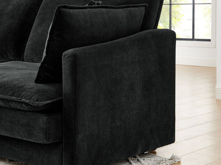 L-Shaped Sectional Sofa With Ottoman, Convertible 4 Seater Couch