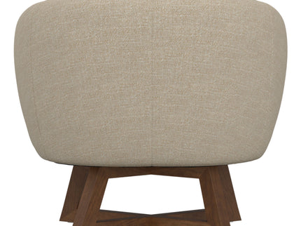 Swivel Accent Chair With Sculptural Base
