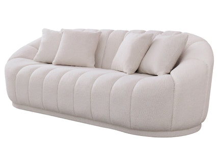 Maximilian - Modern Japandi Style Tight Back Boucle Couches