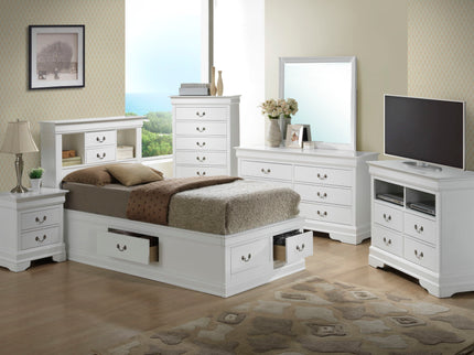 Traditional Style Bookcase Storage Bed