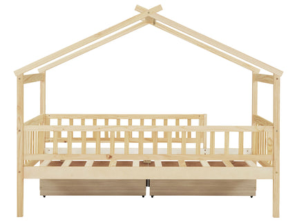 House Bed With 2 Drawers
